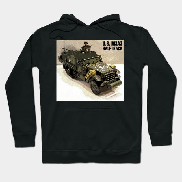 U.S. M3A3 Halftrack (Right Side) Hoodie by Busybob